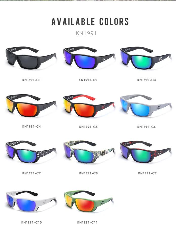 KAENON Fashionable retro sunglasses for men and women polarized glasses KN1991 - Image 4 of 4