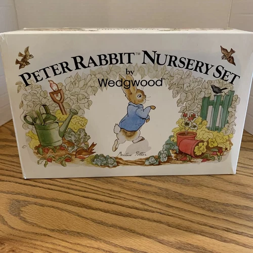 Vintage Wedgwood Peter Rabbit 3 Piece Nursery Dish Set Beatrix Potter Designs