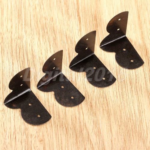 4Pcs Vintage Wood Box Case Chest Frog Legs Corner Bracket 58x21mm Decoration - Picture 5 of 12