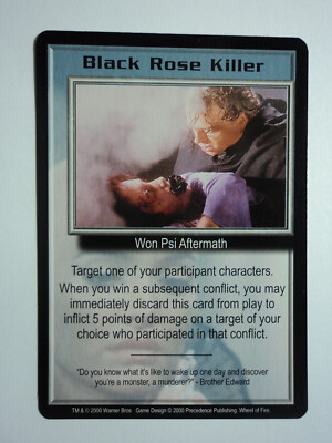 2000 BABYLON 5 CCG - WHEEL OF FIRE - COMMON CARD - BLACK ROSE KILLER