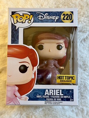 NEW Funko Pop Disney Little Mermaid Ariel #220 Glitter Dress Hot Topic  Exclusive | eBay