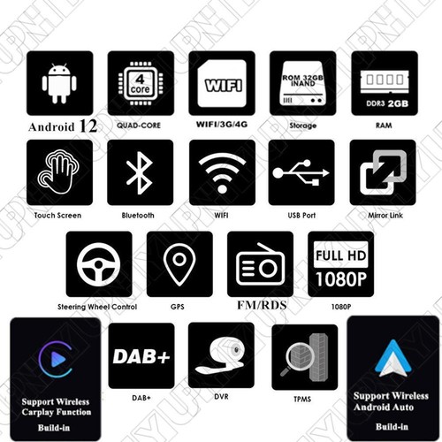 For 2005-2012 Toyota Yaris Carplay Android Radio Stereo GPS Navigation 2+32GB 7" - Picture 15 of 24