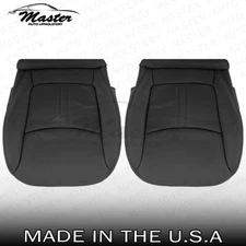 Fits 2011 Kia Sorento Left & Right Bottom Black Leather Seat Covers Perforated
