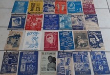 LOT DE 24 VIEILLES PARTITIONS VENDUES EN L ETAT VOIR TITRES ET DETAILS