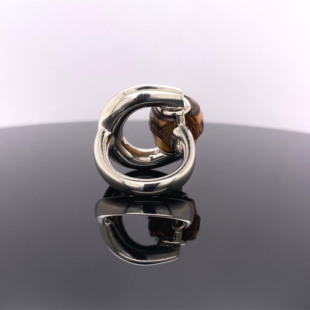 Gucci Sterling Silver Bamboo Horsebit Ring $1500 Retail | eBay