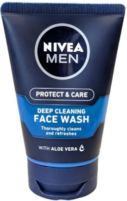 Nivea Men's Protect & Care Deep Cleaning Face Wash 100 ml 3.38 Oz New