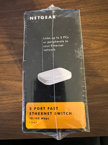 NetGear 5-Port 10/100 Fast Ethernet Switch, Model FS605, Sealed Box - Photo 4/4
