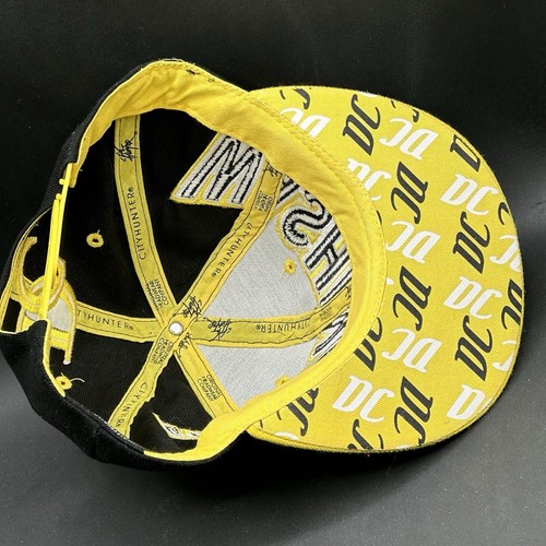 City Hunter Washington DC Hat Black Yellow Flat-Bill Snapback Adult EUC - Picture 8 of 10