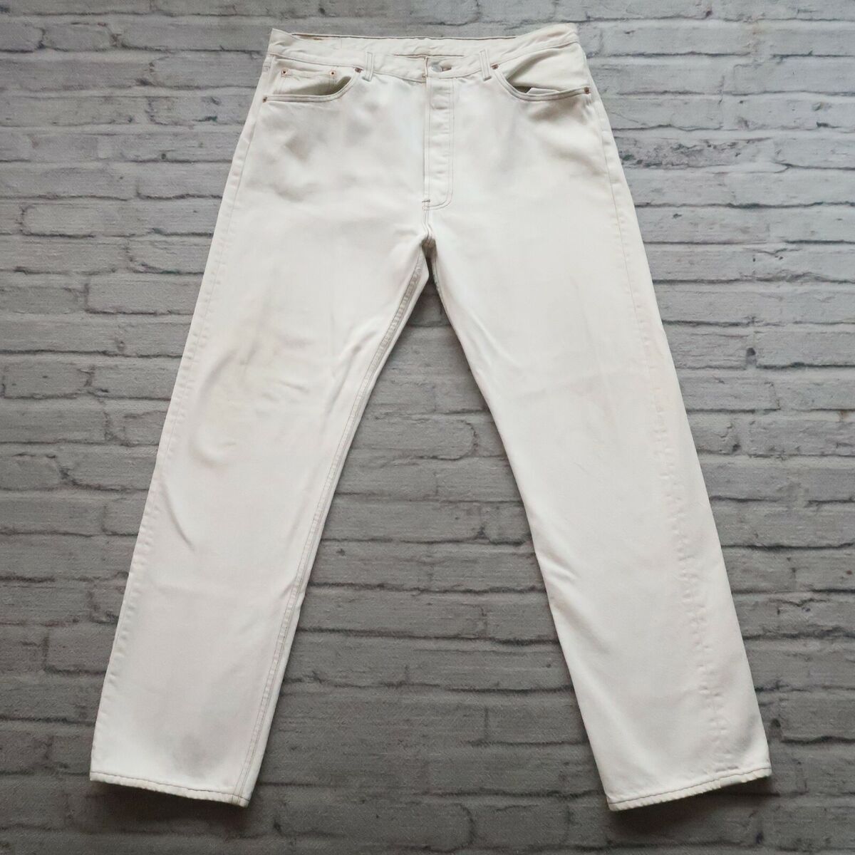 Vintage Levis 501 Denim Jeans Made in USA White 501-0648 90s Vintage Levis 501 Denim Jeans Made in USA White 501-0648 90s