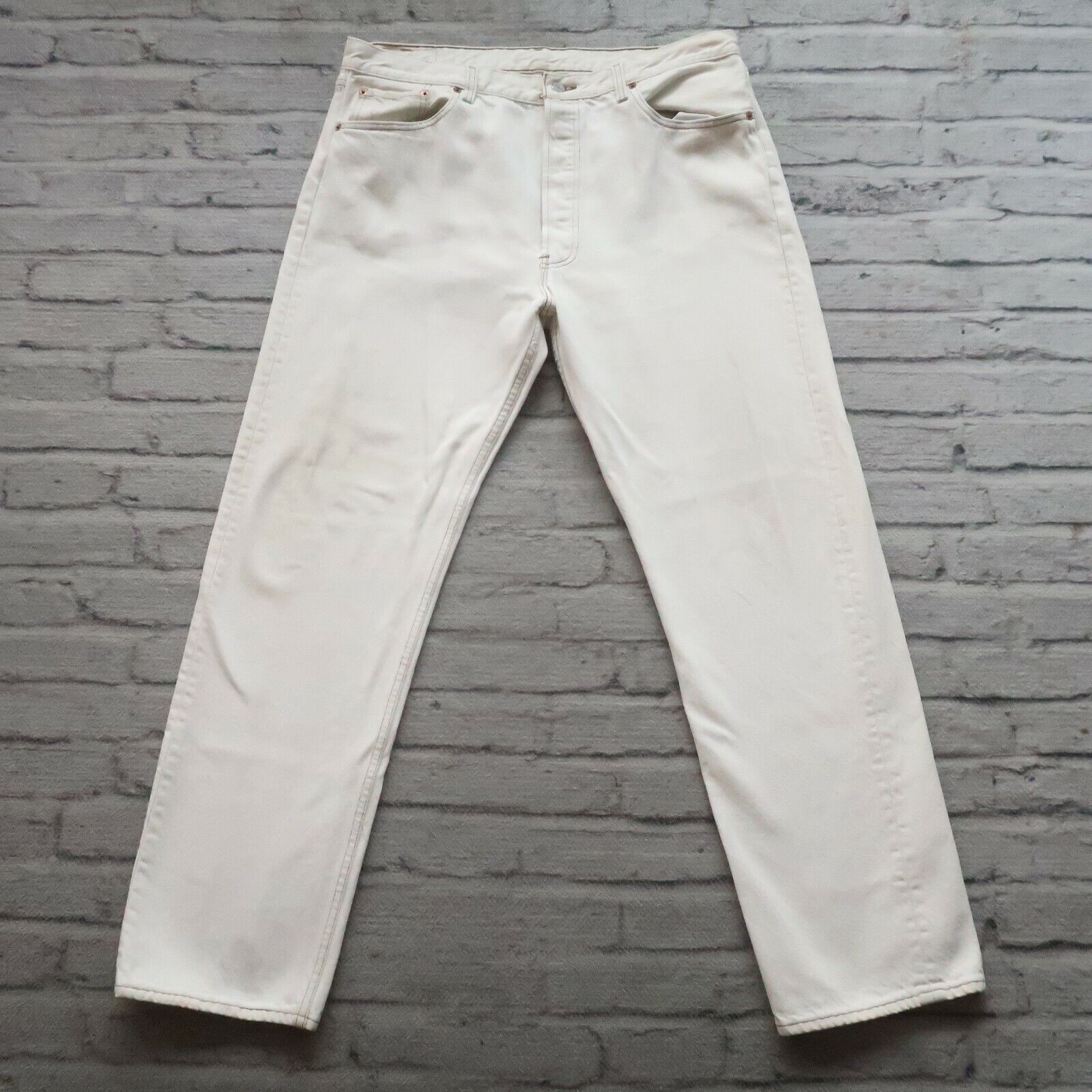 Vintage Levis 501 Denim Jeans Made in USA White 5… - image 1