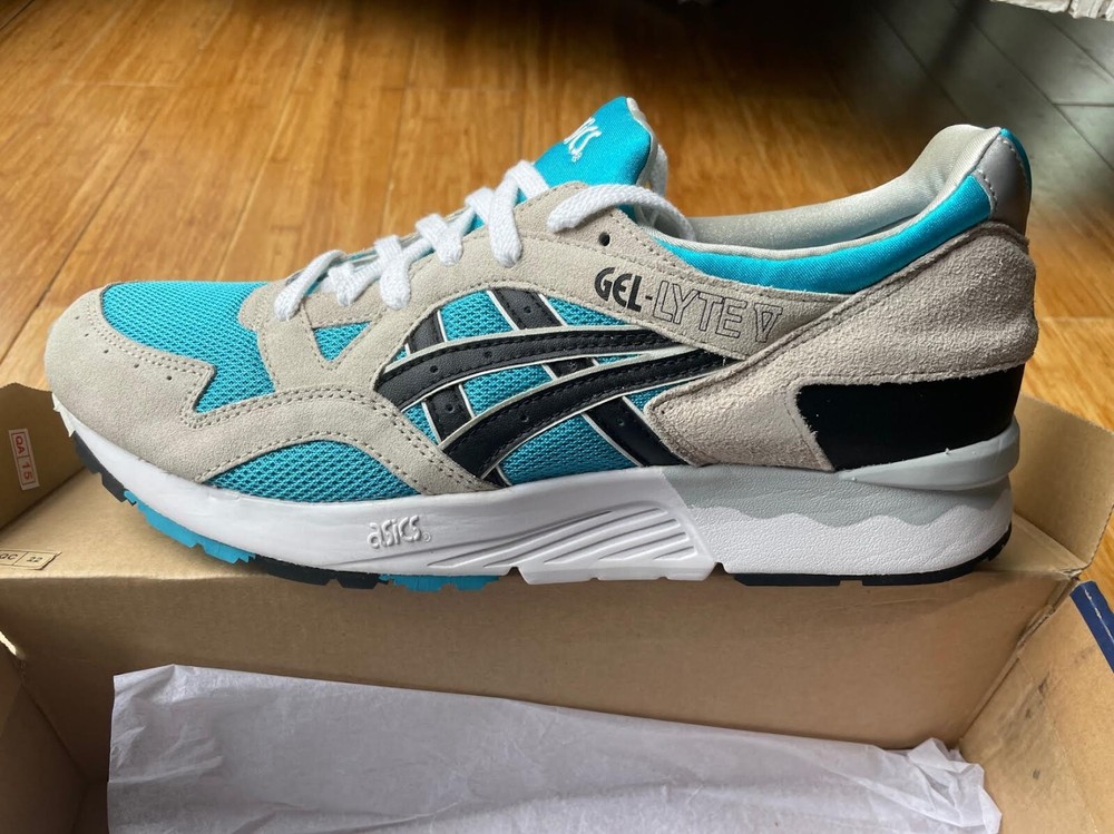 Ascics Gel-Lyte V H435L Atomic Blue/Black/White Men's US Size 11.5 Sneakers Shoe