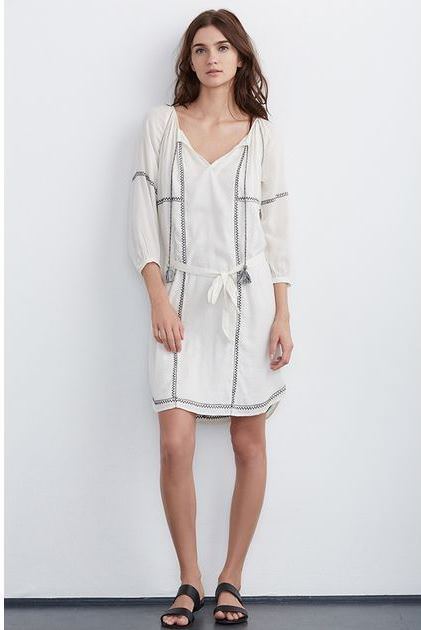 off white velvet dress