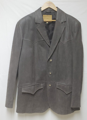 VTG Powder River Men's XL Genuine Leather Suede Jacket Western Rancher NWOT