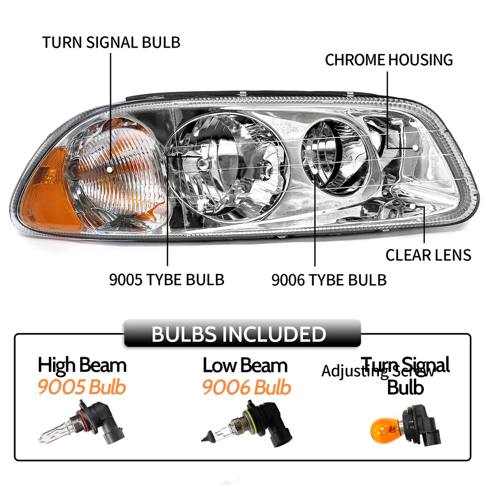 For Mack Vision CX CXN 1998-2018 CXN GU4 GU5 GU7 GU8 2008-2018 PAIR of Headlight - Image 3 of 4