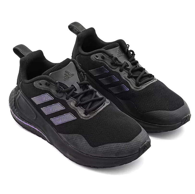 Adidas Men Lace Up Alpha Lava Sport Running Textile Shoes Black NWB Rubber sole