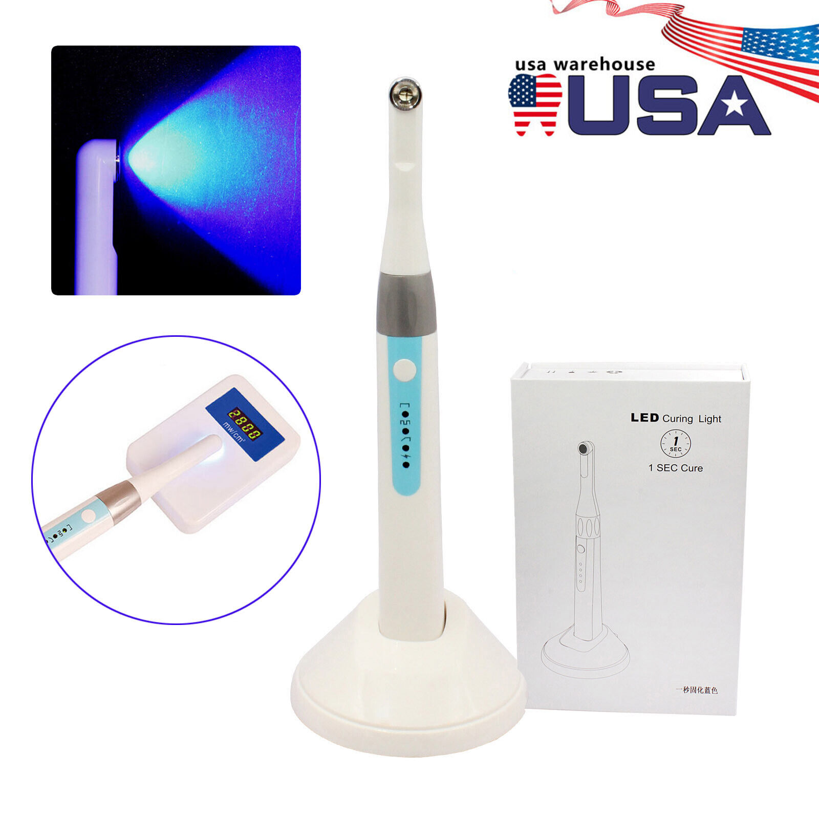 Woodpecker DTE Style Dental Cordless iLed Curing Light 1 Second