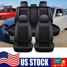 For Dodge Charger Challenger Leather Car Seat Covers Front Rear Full Set Cushion For Dodge Charger Challenger Leather Car Seat Covers Front Rear Full Set Cushion
