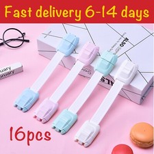16X Child Kids Baby Safety Drawer Door Lock Cupboard Cabinet Toilet Adhesive