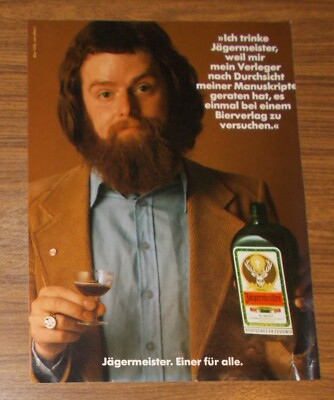 Seltene Werbung JÄGERMEISTER - Einer für alle #1316 Bierverlag 1977