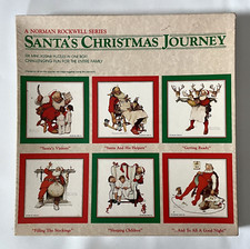 NORMAN ROCKWELL SERIES Santa's Christmas Journey 6 Mini Vintage Puzzles 7" x 7"