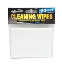 Microfiber Cleaning Wipes Electronics Touchscreen Glasses Sealed Travel 20 Pack