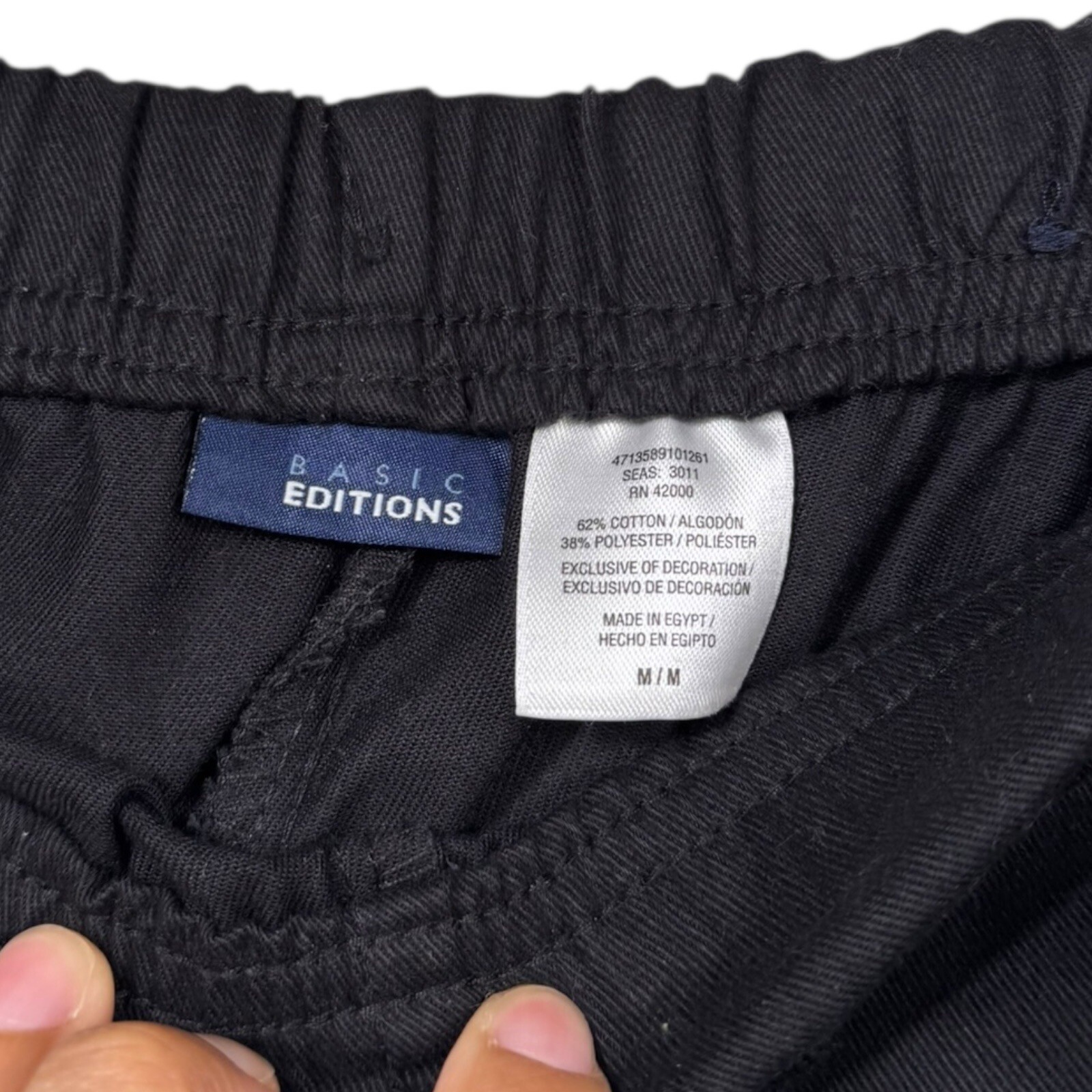 Basic Editions Cropped Cargo Pants Drawstring Wai… - image 3