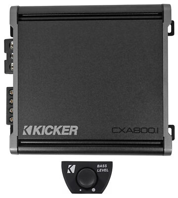 KICKER 46CXA8001 CXA800.1 800 Watt Mono Class D Car Amplifier Amp+Bass Knob
