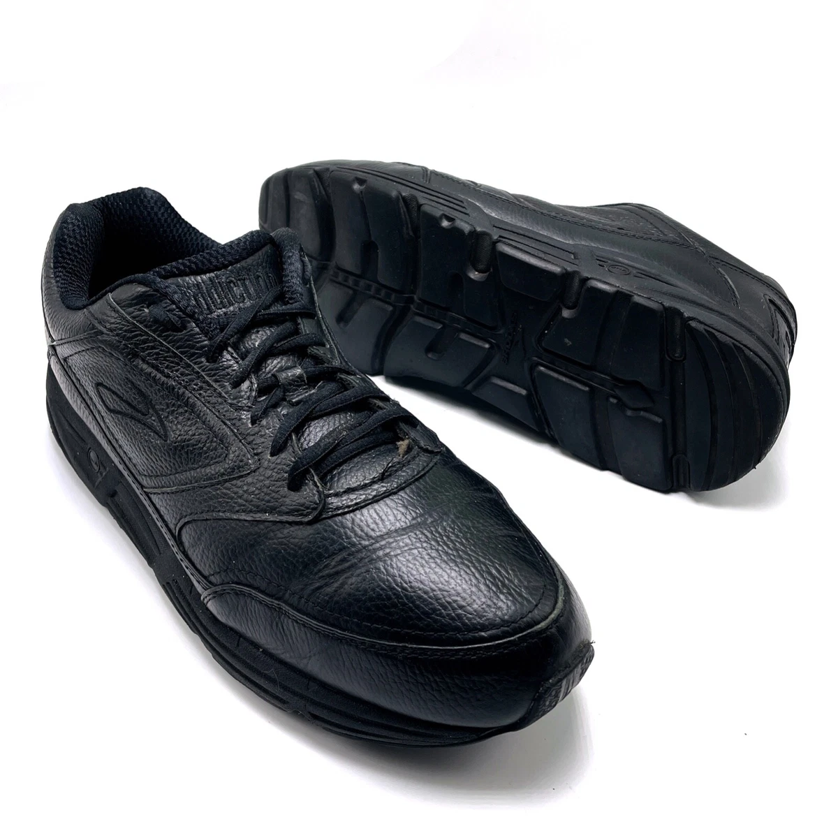 239 BROOKS Addiction Walker Mens Walking Shoe Sz 13 4E Black Leather Lace Up