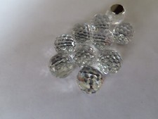 4 Swarovski 3/4 Flatback Disco Balls in 14mm Crystal CAL. 4861