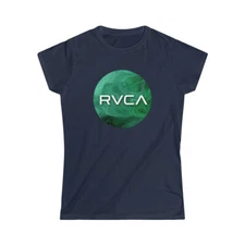 RVCA Outlaw Surf Green Marble Logo T-Shirt Womens