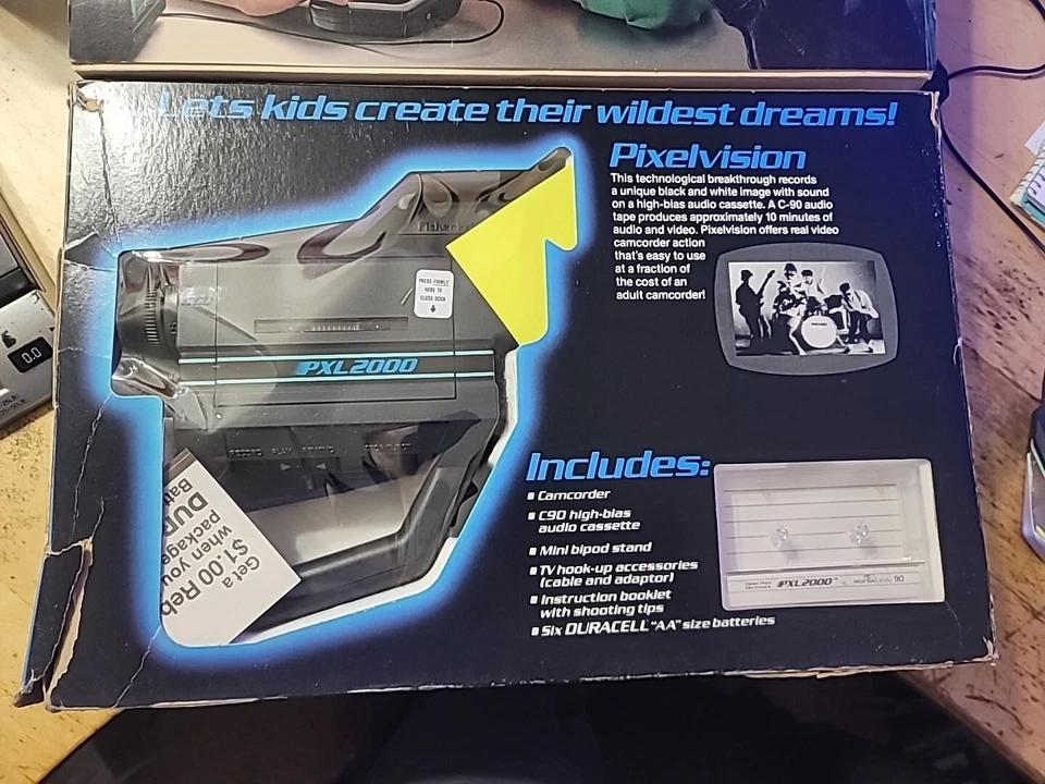 Videocámara Fisher Price PXL 2000 Delux #3300 de colección embalaje original RARA leer Foto 2 de 4