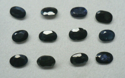 12 St Saphir  6 X 4 mm   Natur Nr SAP 1