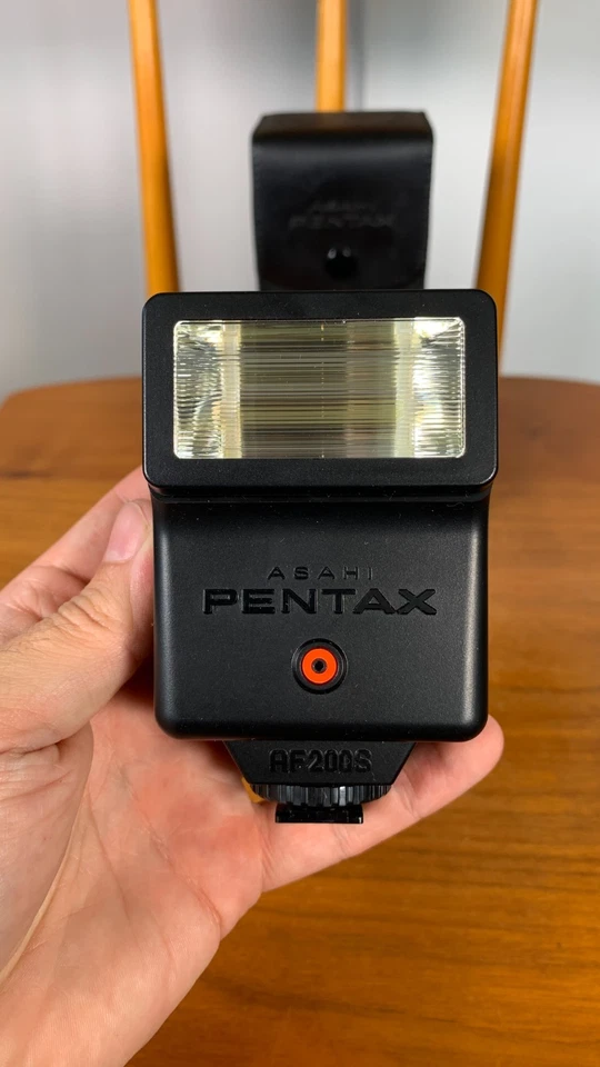 Asahi Pentax AF-200S Electronic Flash 30015 Black Vintage Hong Kong New in Box - Image 4 of 4