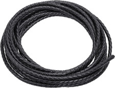 5.5 Yards Genuine Bolo Leather Cord 4Mm round Braided for DIY
