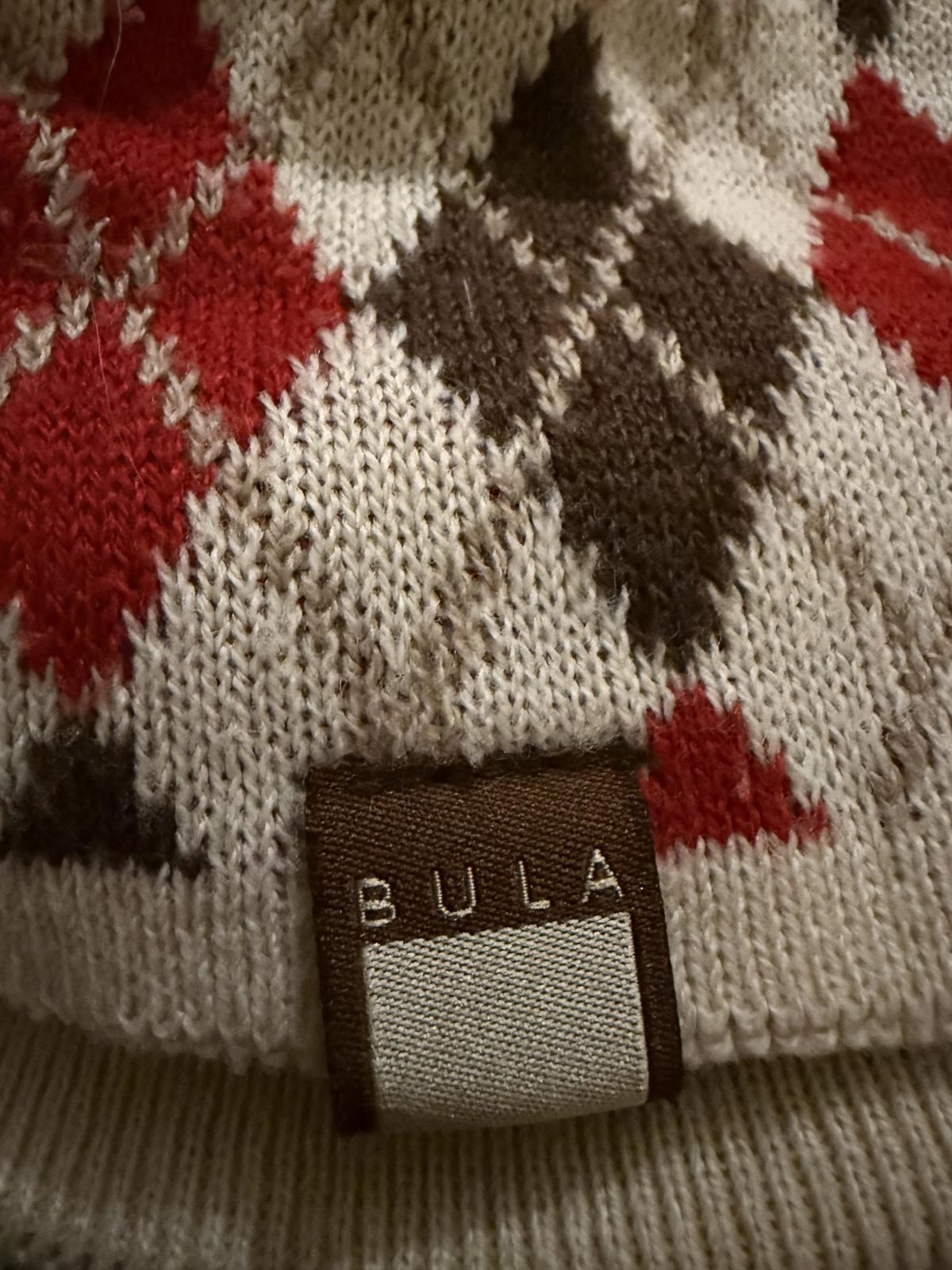 BULA Argyle Pattern Knit Beanie Hat - image 5