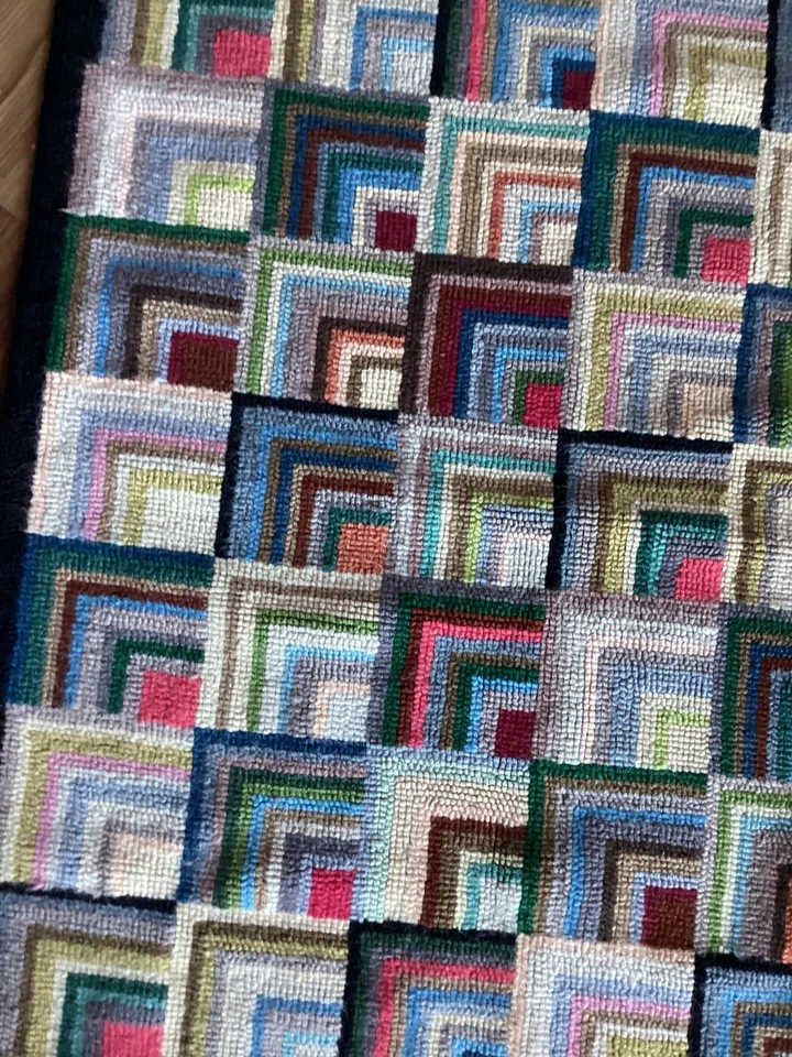 Vintage Claire Murray Handhooked Wool Washable Rug 25”x36” Colorblock - Image 4 of 4