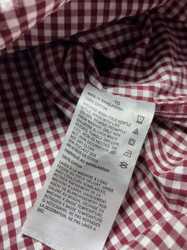 Nautica Wrinkle Resistant Shirt Men's XL Red Gingham Check Button Down image 4