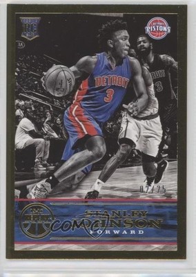 2015-16 Panini Replay Gold 2/25 Stanley Johnson #60 Rookie RC 4v2
