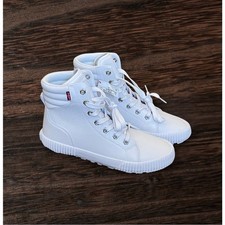 Nuevo Levi’s Blanco Botines Tenis Con Cordones Talla 10
