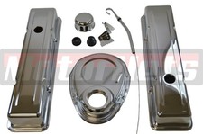 Sbc Chevy Chrome Engine Dress Up Kit W Tall Valve Covers - 283 305 327 350 400