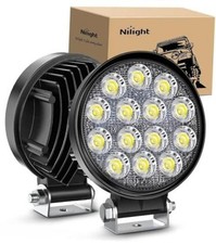 LED Pods 2Pcs 4.5Inch 42W 4200LM Round Flood Light Off Road Fog Lights