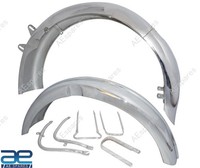 FüR BSA B31 B33 Chrom Schutzblech Set Kolben Modell Mit Aufenthalte Set Gec