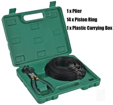Professional Piston Ring Compressor Cylinder Installer Pliers & 14 Band Tool Kit