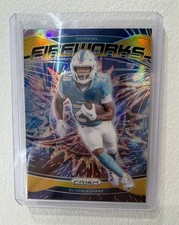 Devon Achane 12 - 2024 Prizm - Fireworks Gold Prizm 8/10