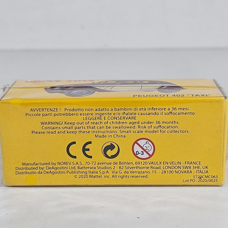 Atlas Edition Dinky Toys 24L Peugeot 402 Taxi Vintage Diecast Car Model Seal Box Foto 4 de 4