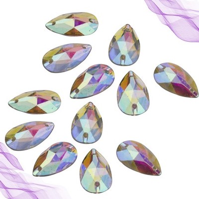  100PCS Teardrop Form Harz der flachen Rückseite Rhinestones DIY Harz-Kristalle