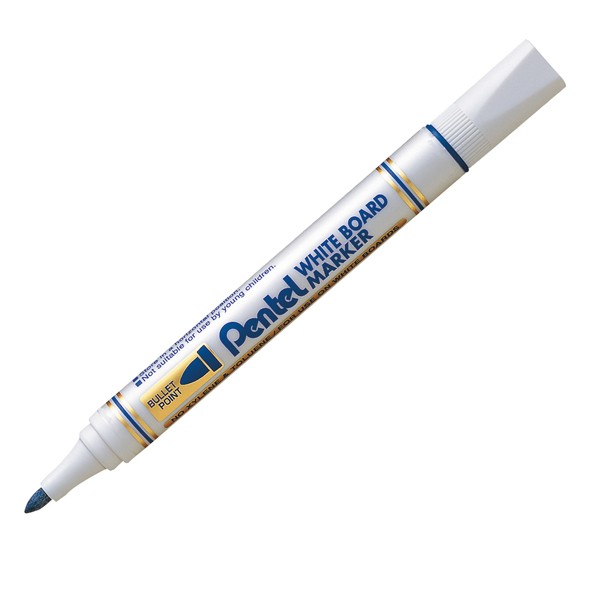 Marcatore per Lavagne MW85 Pentel - Punta Tonda - 4,4 mm - MW85-CE (Blu Conf. 12