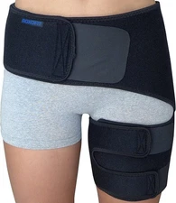 Black Orthopedic Hip Support Brace Adjustable Compression for Pain Relief