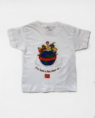 Vintage 90s McDonalds Kids Graphic T-Shirt Deadstock 3-4Y Promo Rare