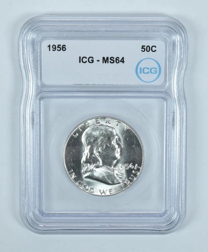 1956 Franklin Half Dollar MS64 ICG